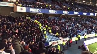 Hearts and Rangers fans after the game 16.01.2015