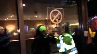 Rangers fans try to kill the board 16.01.2015