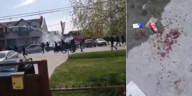 Fight between two groups of Partizan fans. 07.04.2019